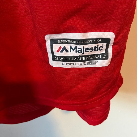 Boston Red Sox Jersey Men's Large Red Great Condition - Picture 4 of 4